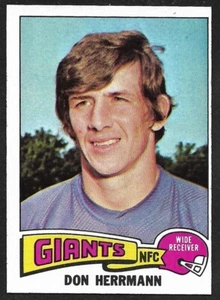 1975 Topps Football #308 Don Herrmann Waynesburg State Giants ex como nuevo + A - Imagen 1 de 2