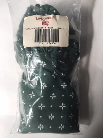 Longaberger LINER for Gourmet Picnic Basket ~  Heritage Green 204354 Cover