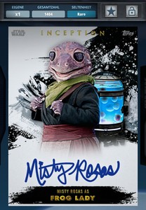 Topps Star Wars Card Trader Inception Frog Lady Signature RARE *DIGITAL CARD*