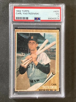 1962 Topps #425 Carl Yastrzemski PSA 3 - Image 1 of 2