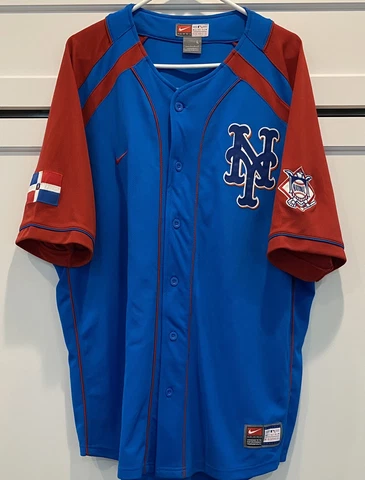 Nike Team Jose Reyes #7 New York Mets Jersey Dominican Republic Flag Size L Cover