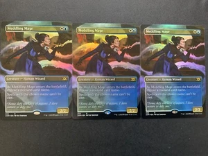 MTG, Meddling Mage, 3x, Borderless Foil, Double Masters, NM/M - Bild 1 von 2