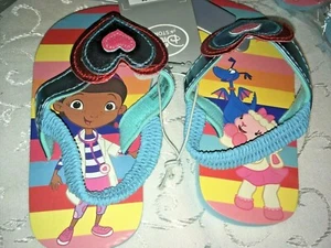 Doc McStuffins Disney Shoes Flip Flops Sandals Sz US 5/6 & 7/8 NEW with Tags - Picture 1 of 11