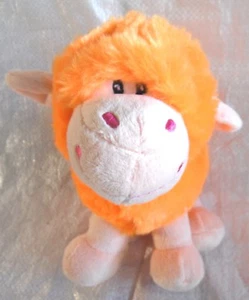 *1407* ELKA Aust - Sheep, lamb ( orange ) - plush - 17cm - Picture 1 of 4