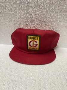 Vtg Funk's Hybrid Seed Patch Mesh Snap Back Trucker Hat K Products NOS - Picture 1 of 4