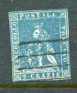 Estampilla usada fina de la Toscana Toscana Toscana Toscana 1851-52 2 cr - Imagen 1 de 2