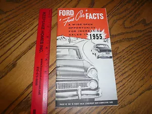 Ford Facts 1955 libro de datos de automóviles - vintage - Imagen 1 de 3