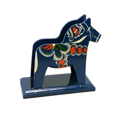 Soporte para servilletas Dala Horse estante para cartas de colección Grannas A. Olssons Akta Dalahemslojd Foto 1 de 4