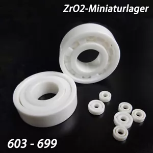603 - 699 ZrO2 All Ceramic Miniature Zirconia Roller Ball Bearing Roller Bearing - Picture 1 of 11