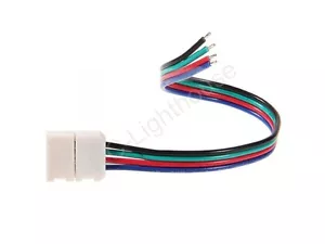 Connettore Coda di Maiale RGB Pin 10mm 4 per Strisce Luminose LED 5050 10 pz - Foto 1 di 1