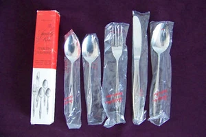 2 sets NEW Spritely Rose Creative Manor 5 pc set fork knife spoon silverware - Picture 1 of 1