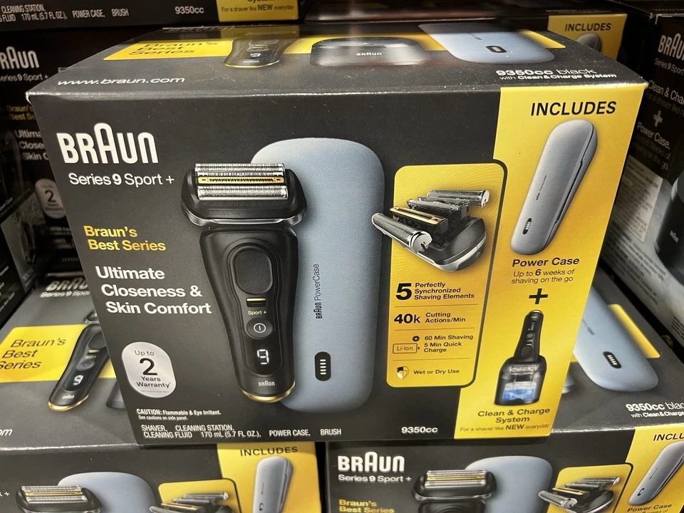 Braun Series 9 Sport Electric Shaver With Clean And Charge Station 9350cc