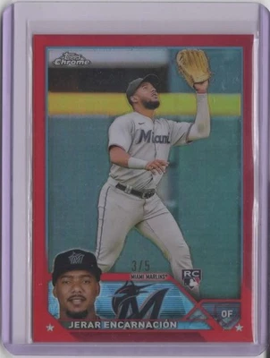 2023 Topps Chrome Red Refractors #78 Jerar Encarnacion    3/5 - Image 1 of 2