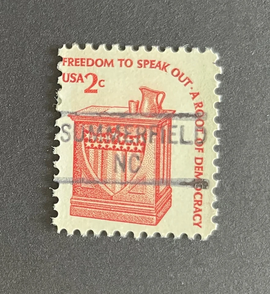 Summerfield, NC Type 841 Precancel - 2 cents Speaker's Stand - U.S. #1582 - NC - Image 1 of 1