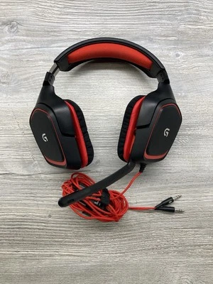 Logitech G230 Stereo Gaming Headset w Microphone PC XBOX PS4 - Black/Red A-00060 - Image 1 of 4
