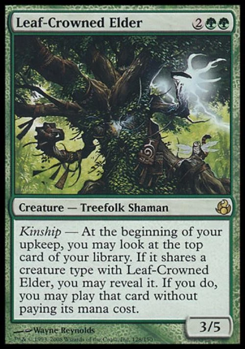 MTG English Leaf-Crowned Elder NM Foil Morningtide - Image 1 of 1