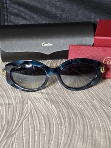 100% Authentic Cartier Panthère Sunglasses CT02138 004 Metal Gold Frame - Picture 1 of 9