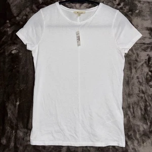 Madewell XXS Weiß Rundhals T-Shirt Damen Kurzarm Oberteil Neu - Bild 1 von 8