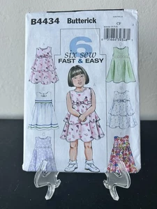 Butterick Sewing Pattern B4434 Childrens Sleeveless Dress 6 Variation Size 4-5-6 - Picture 1 of 5