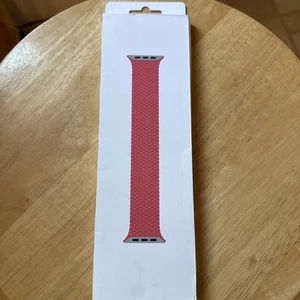 Apple Watch Braided Solo Loop Guava Pink Red Size 5 40mm 41mm 42mm MT793AM/A - Picture 1 of 4