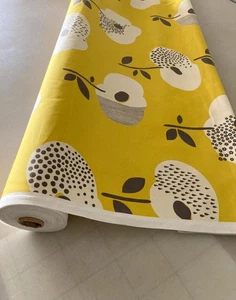 1 YARD Alexander Henry MODERN POPPIES~TRIBECA~Chartreuse Green Yellow~Gray/White - Picture 1 of 10