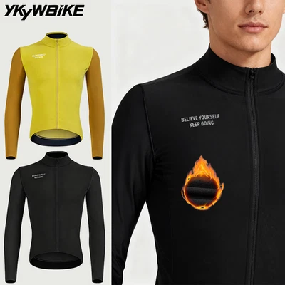 Camiseta deportiva de ciclismo de invierno 2025 10-20 °C térmica polar bicicleta de carretera camisa de manga larga Foto 1 de 4