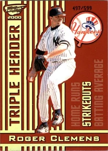 Revolution 2000 triple cabezal holográfico dorado #29 Roger Clemens/599 - casi nuevo-como nuevo - Imagen 1 de 2