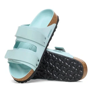BIRKENSTOCK ~ UJI HEX Nubuk Pantolette Sandale Surf Green 10 10,5 Euro 41 NEU - Bild 1 von 7