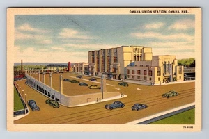 Omaha NE-Nebraska, Omaha Union Station Vintage Souvenir Postcard - Picture 1 of 2