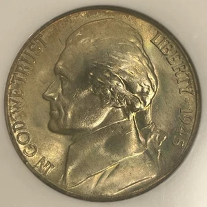 1945 S Jefferson Nickel NGC MS66 Toned - Picture 1 of 4