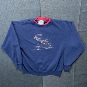 Vintage Ugly Christmas Sweater Crewneck Sweatshirt Size Large Rentier - Bild 1 von 6