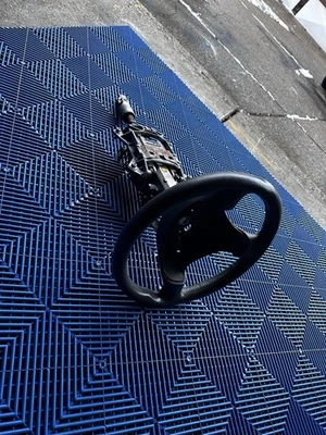 Conjunto de columna de dirección Audi B5 S4 A4 con volante y llave OEM 1997-2002 Foto 1 de 2