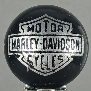 Oldtimer Harley Davidson Motorräder silber auf schwarzem Marmor - Bild 1 von 15