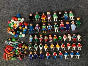 44 Playmobil Geobra Figures People with 45 Hats + Accessories Lot - Picture 1 of 5