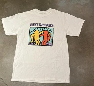 Vintage 90s Y2K Keith Haring Best Buddies Art Tee Vintage Shirt Mens Medium RN#93846 - Bild 1 von 5