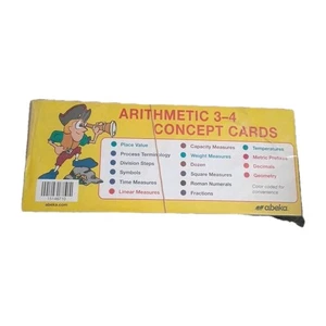 ABeka ARITHMETIK 3-4 Klasse KONZEPTKARTEN Mathematik Lernkarten komplett Versand aus USA - Bild 1 von 2