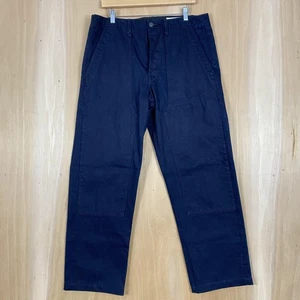 Imogene And Willie Pants Mens 36 Navy Blue Workwear Utility Cotton Denim Chore - Picture 1 of 16