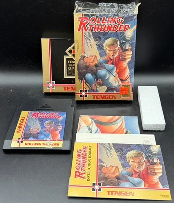 Rolling Thunder Tengen Nintendo NES CIB Complete W/ Manual + Inserts + Poster - Image 1 of 4