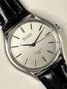 BULOVA Accutron Vintage 1970’s Men’s Silver Quartz Dress Watch - Picture 1 of 6