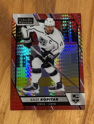 2023-24 O-Pee-Chee Platinum #146 Red Prism Anze Kopitar #’d/199 L..A. Kings - Image 1 of 4