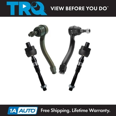 TRQ Front Inner Outer Steering Tie Rod End Kit 4pc Set for Inifiniti EX35 Q50 - Image 1 of 4