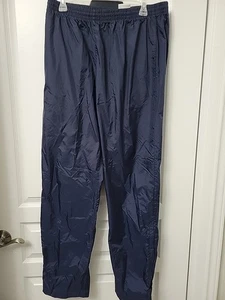 Columbia Mens Nylon Waterproof Packable Pants Large Navy Rain Ski Snow Winter - Picture 1 of 9