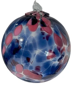 Vtg Friendship Hand Blown Art Glass Witches Ball Ornament Sun Catcher 3.5” - Picture 1 of 17