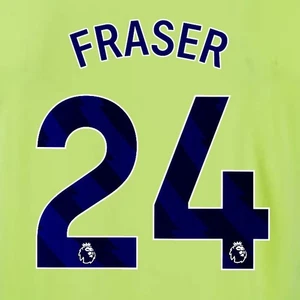 2024 2025 OFFIZIELLES SOUTHAMPTON FRASER 24 BLAU AUSWÄRTS SPIELERGRÖSSE NAME SET - Bild 1 von 1