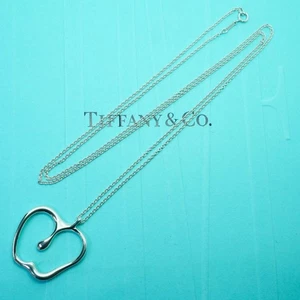 Tiffany & Co. Elsa Peretti Large Apple Pendant Long Necklace Silver 925 No Box - Picture 1 of 9