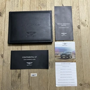 11-18 Bentley Continental GT V8 Speed Owners Handbook Manual 2014 Ref19977 - Bild 1 von 24