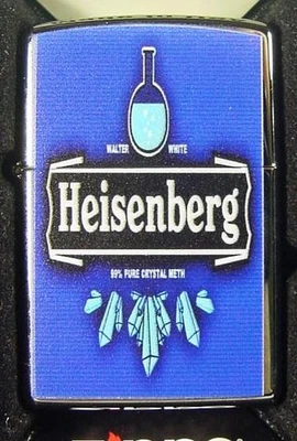 Heisenberg Walter 2022 blanco 99 % puro encendedor Zippo y caja programa de televisión Breaking Bad Foto 1 de 4