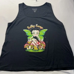 Camiseta sin mangas Betty Boop para mujer talla XL sentada en setas hadas Y2K - Imagen 1 de 6