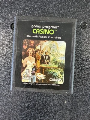 Atari 2600 Casino Video Game Cartridge. Vintage 1980s Gaming. - Image 1 of 4