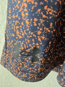Under Armour Athletic Shorts sz XS Youth Boy YM Blue/Orange Speckled - Picture 1 of 4